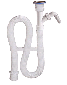 Сифон гофр.1 1/2"х40/50 нержD-70мм отвод L-1000 АС-30115 (1/26)