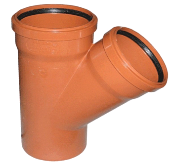 Тройник ПП Ø160-Ø110-Ø160 уг.90° РЫЖИЙ