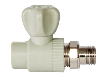 Кран шар.д/рад.ПП 25 * 3/4 прям Valfex серый (10/50)