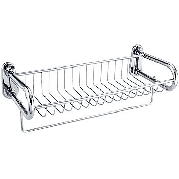 F336 полка метал. хром с полотенцедержателем 2/2