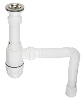 311 Сифон"ПРОФИ"н/ж чашка 70мм,удл.вып.гофр. 800мм 40/50