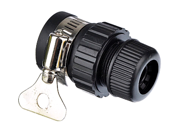 Соединитель шланга d3/4" безр.кран., хомут.(160-021)