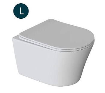 Унитаз подвесной безободк. WAVE TREND дюропл, м/л, белый