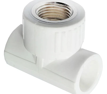 Тройник комбинированный с вн.рез 20*1/2" (50/200) STABEX белый