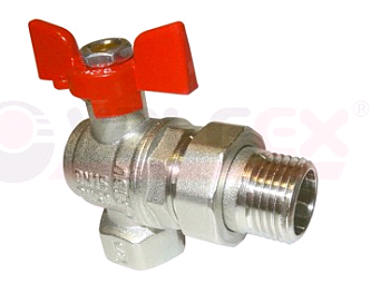 Кран-АМЕРИКАНКА УГЛ. никель 1/2" бгш PREMIUM Valfex (48/12)