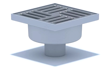 Трап ПП 50 верт.спуск.решет.150*150 н/ж Ани пласт ТА5212 (1/16)