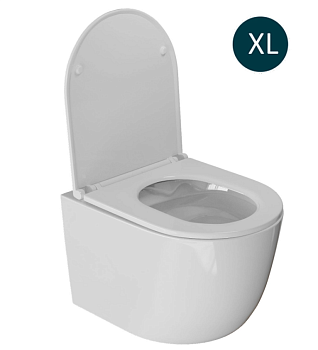 Унитаз подвесной безободк. WAVE LARA  дюропласт, м/лифт