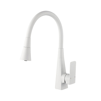 Елочка VF.73823-8 VALFEX Tureis White 35мм гибк.излив белый (1/10)