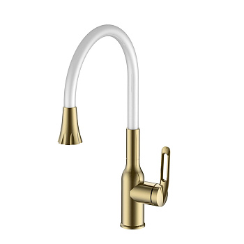Елочка VF.73825-5 VALFEX Sagittarius Steel Gold 35мм гибк.излив, золотой (1/10)