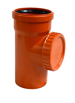 Ревизия с крышкой ПП Ø160 РЫЖАЯ