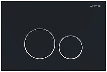 Панель смыва Aquatek KDI-0000020 черная матовая круглая