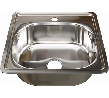 Мойка врезн. 48*48 (0,6) (вып 3 1/2+сифон) (гл.16см) MIXLINE (1/15)