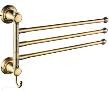 Полотенцедержатель 3-е рога OUTE TG2423 матовая бронза