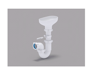 Сифон 1 1/2*40  Ani Грот прямоточный DR0100 с разрывом (1/35)
