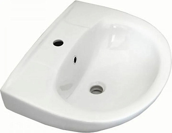 Умывальник Оптима с переливом с/отв. белый