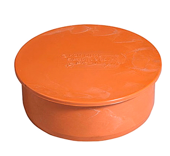 Заглушка ПП Ø200 РЫЖАЯ