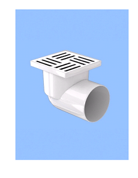 Трап ПП 110 гориз.спуск. реш.н/рег.150*150 н/ж АниТQ1112 (1/8)