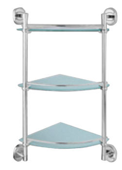 Полка угловая стекло 3-ярусная OUTE TG1118-3 (1/10)