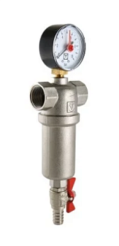 Фильтр промывной 1/2" с редуктором давления, латунный VALFEX (8