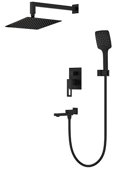 G7117-6 Gappo смесит. ванна встр.с 3-функциями черный