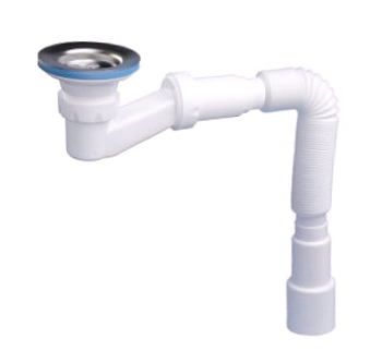 1621 - Сифон для душ. поддона низкий 90 мм 40/50 (1/50)