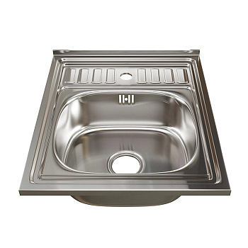 Мойка накл. 50*60 (0,6) (вып 3 1/2+сифон) (гл.16см) MIXLINE (1/15)