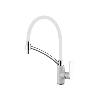 Елочка VF.72505-8 VALFEX Argo White 35мм гибк.излив белый (1/10)