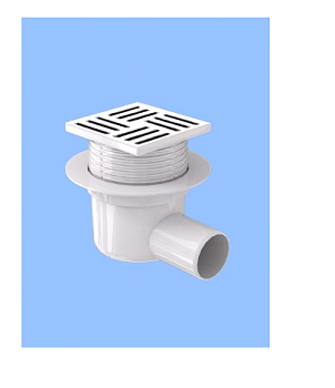 Трап ПП 50 гориз.спуск рег реш 150*150 н/ж ТА5612 (1/10)