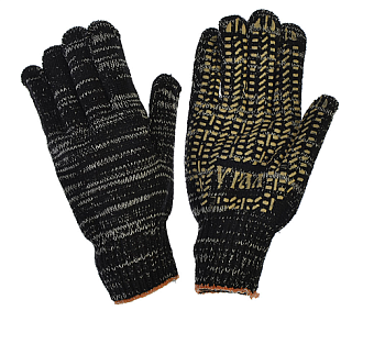 Перчатки вяз. ПРОФИ х/б утепл. с нап."Протектор" 446-036