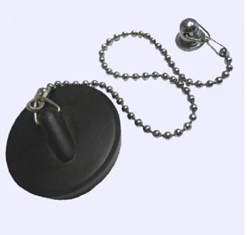 пробка д/ванны с мет.цеп.резиновая