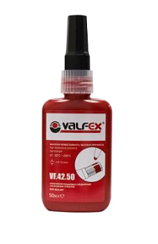 Анаэробный клей-герметик КРАСНЫЙ (50 мл.) VALFEX (10/120