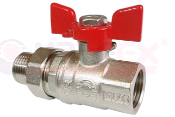 Кран-АМЕРИКАНКА никель 1/2" бгш PREMIUM Valfex (56/14)