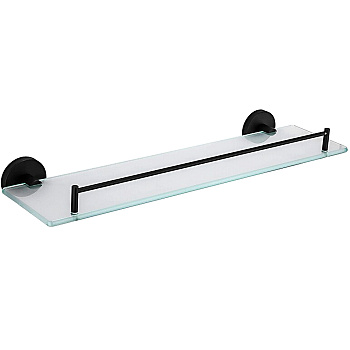 F30207 полка стеклянная черная