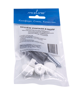 Крепеж для унитаза к полу MIXLINE (комплект) (1/100)