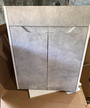 Тумба д/ван. Лофт-60 крафт белый (чаша  Quadro60 F01)