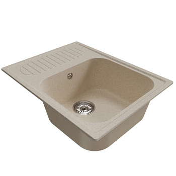 Мойка ML-GM18 с крылом, бежевая (328), 640*490*190мм NEW