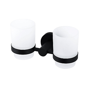 F30208 держатель двух стаканов черный