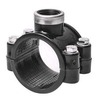 Седелка ПЭ с вн.труб.резьбой 40 - 3/4" (обж) усил.POELSAN (1/25/175)