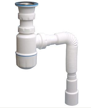 1051 Сифон для умывальника, выпуск 70мм разборной (1/40)