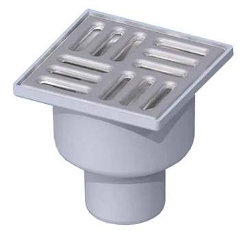 Трап ПП 50 верт.спуск решет.100*100 н/ж Ани пласт ТА5202 (1/16)