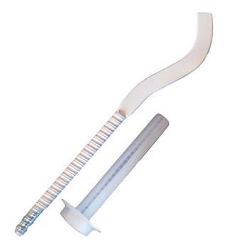 Кронштейн д/радиатора штырь белый 7*180 мм плоский+дюпел (100)