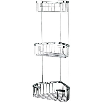 F351-2 полка угловая нерж. трехъярусная