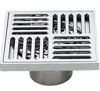 G-81051 Трап ПП 50 верт.спуск реш н/рег 100*100 нерж.