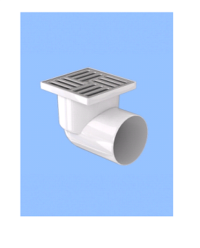 Трап ПП 110 гориз.спуск реш.150*150 н/ж Ани пласт ТА1112 (1/8)